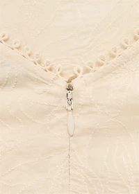 Embroidered midi dress