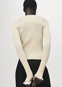 Contrast trim cardigan
