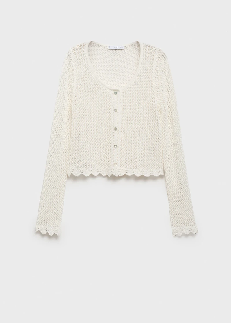 Crochet cardigan with buttons