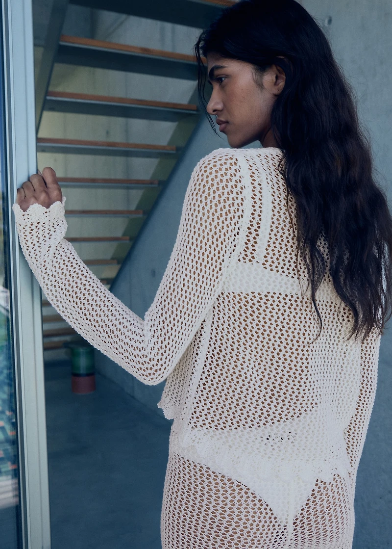 Crochet cardigan with buttons