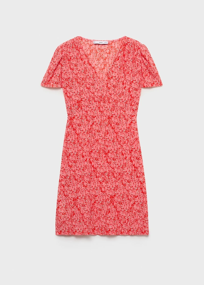 Printed V-neck dress