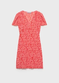 Printed V-neck dress