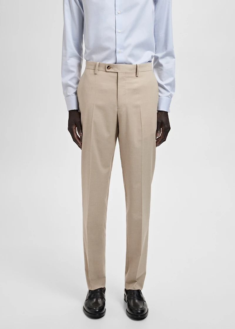 Milan slim-fit suit pants