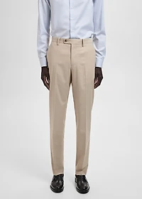 Milan slim-fit suit pants