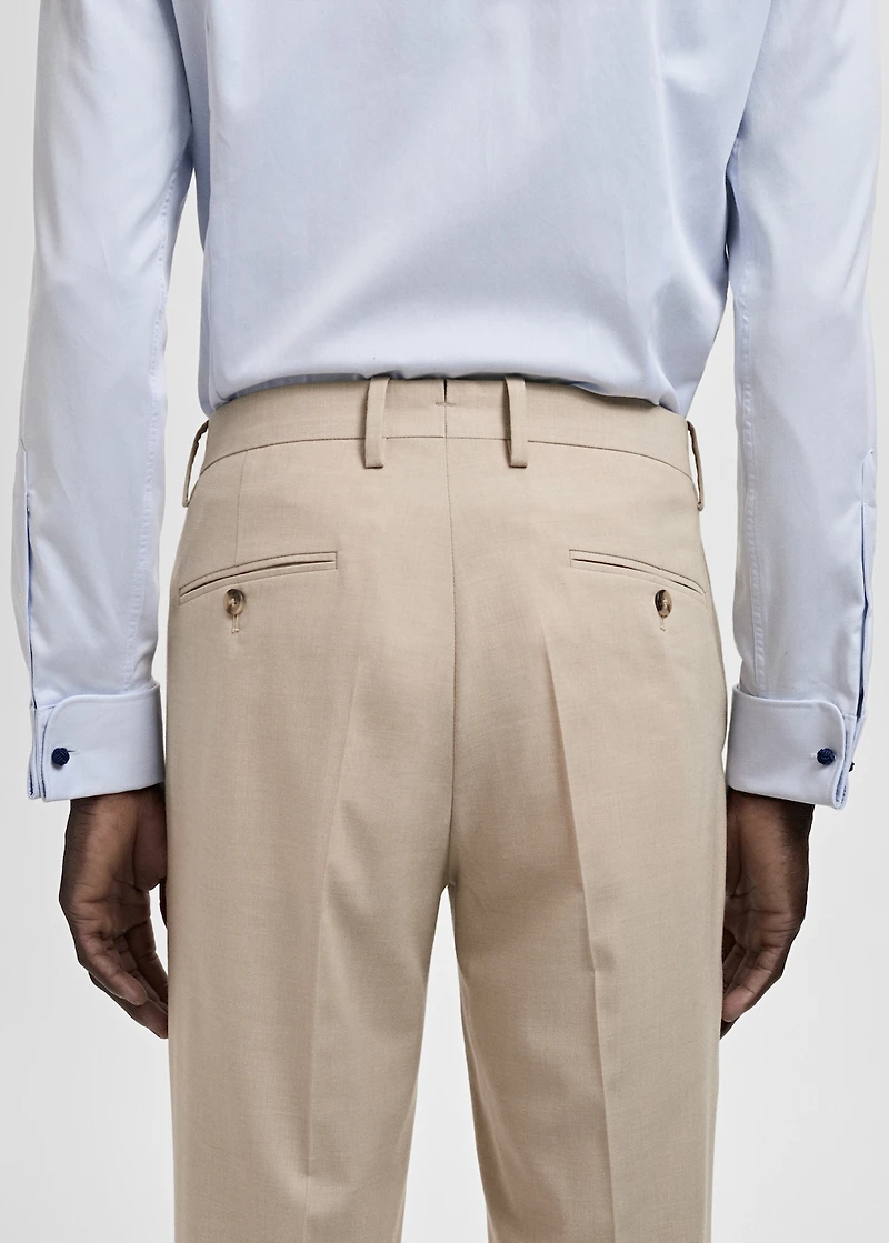 Milan slim-fit suit pants