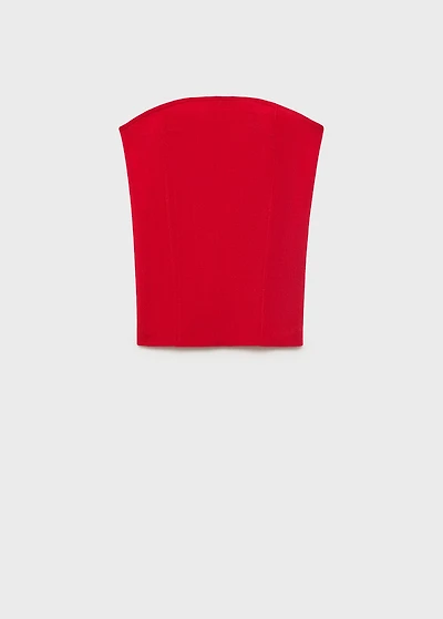 Strapless fitted top