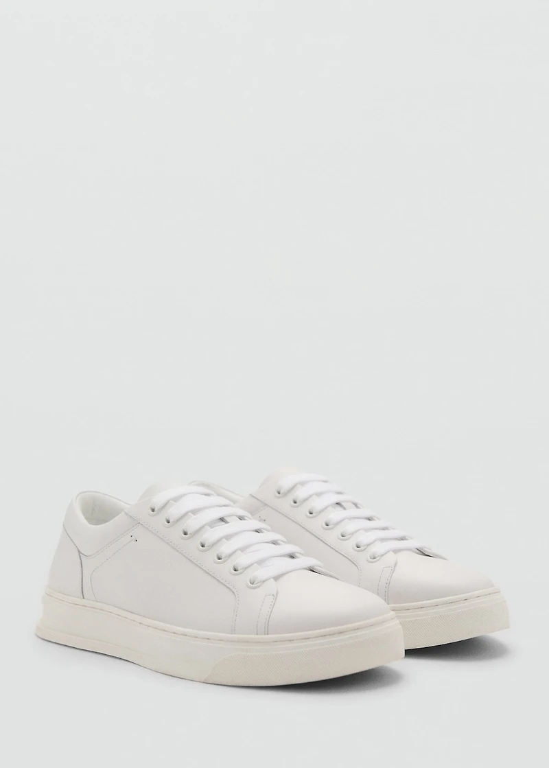 Leather panel sneakers