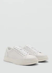 Leather panel sneakers