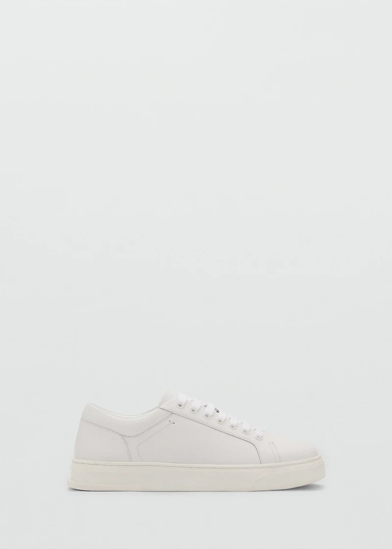 Leather panel sneakers