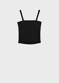 Knitted top with waves