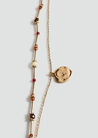 Combined double-pendant necklace