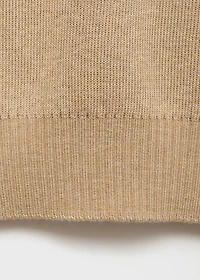 Short-sleeved fine-knit sweater