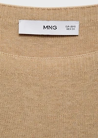 Short-sleeved fine-knit sweater