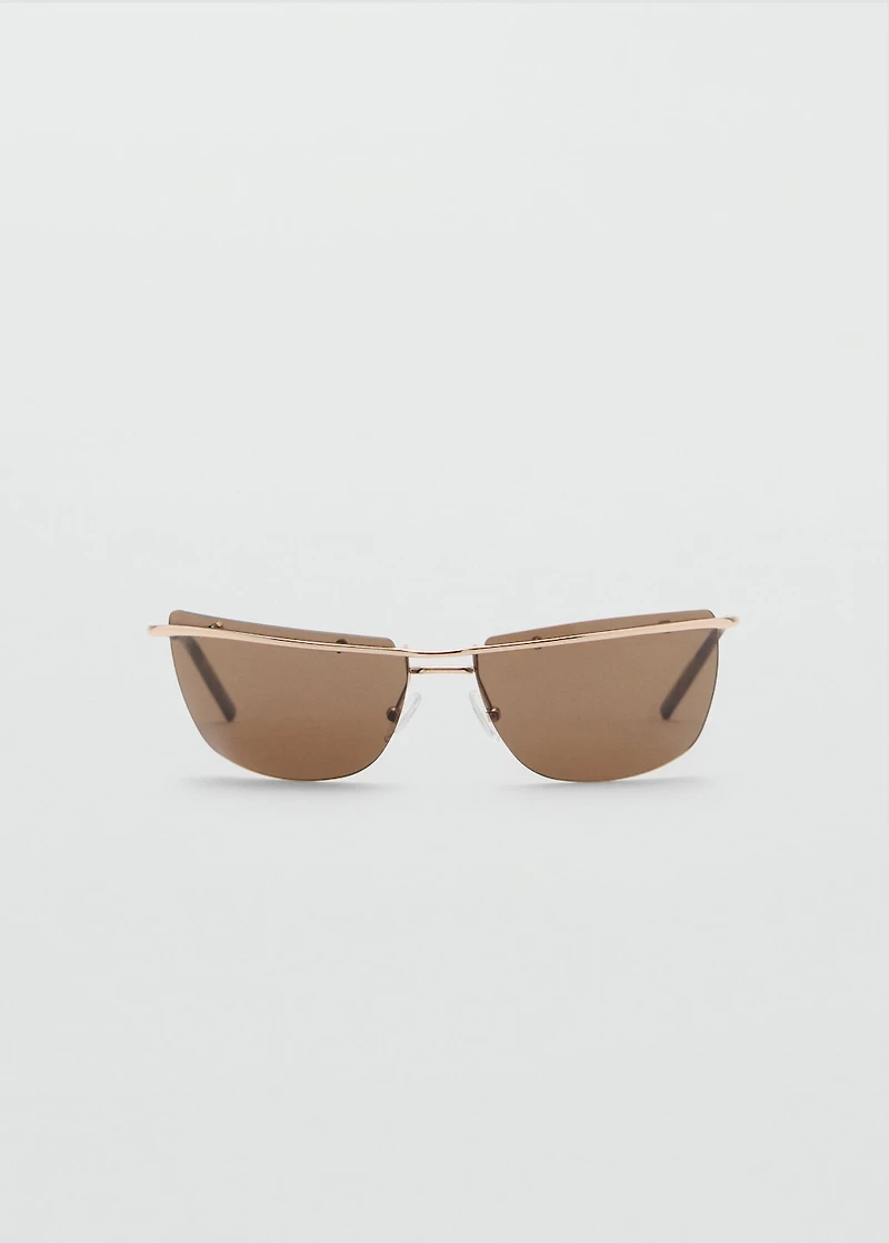 Frameless sunglasses with metal temples