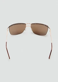 Frameless sunglasses with metal temples