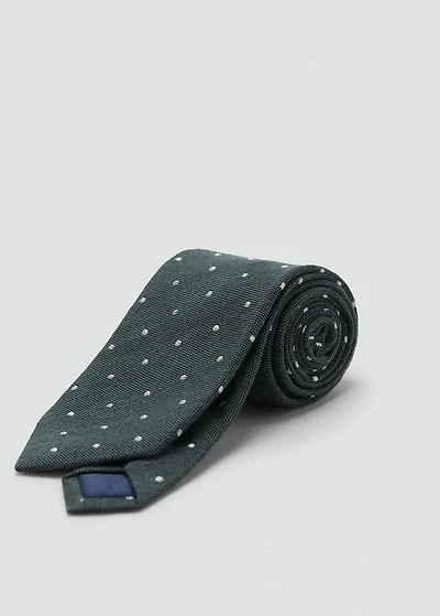 Polka-dot silk tie