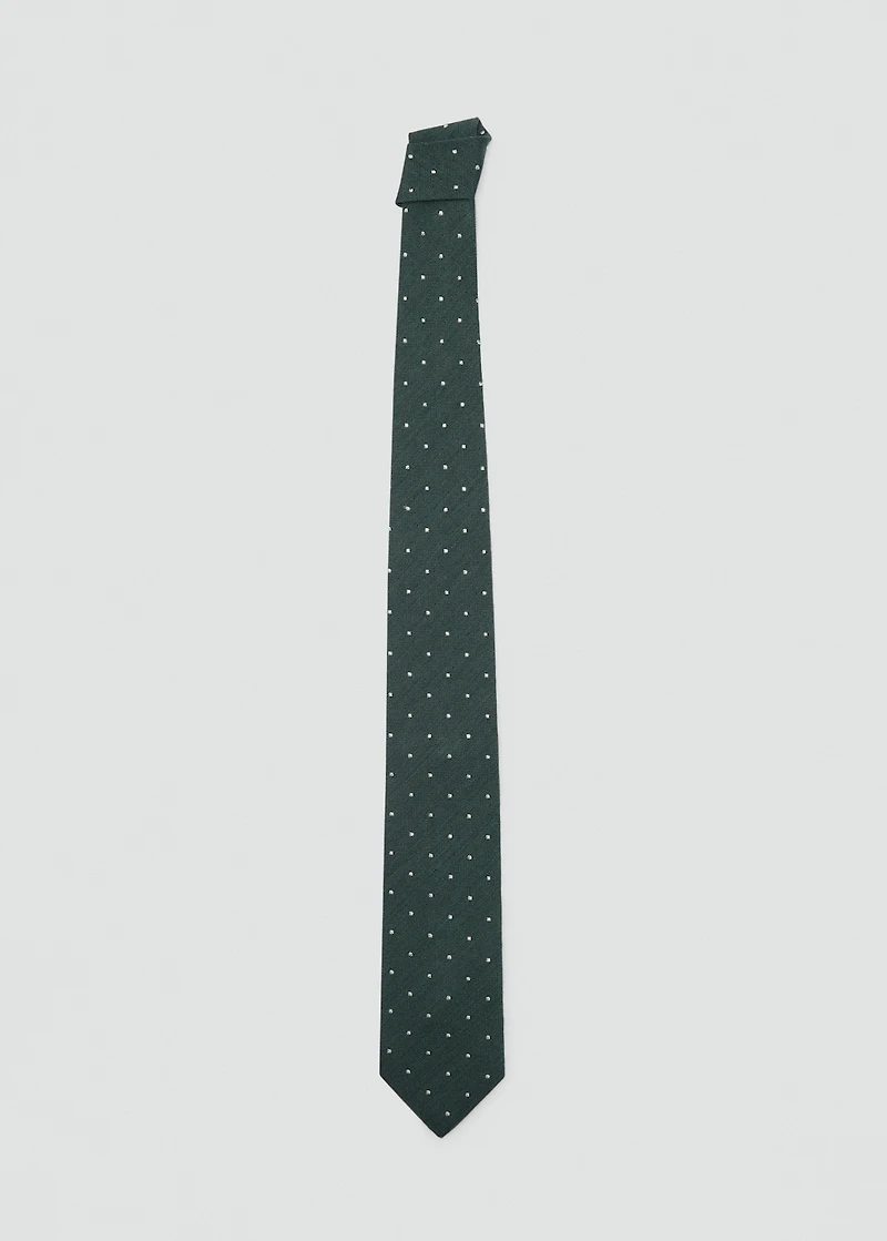 Polka-dot silk tie