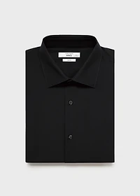 Slim-fit cotton poplin suit shirt
