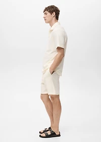 Seersucker cotton polo shirt