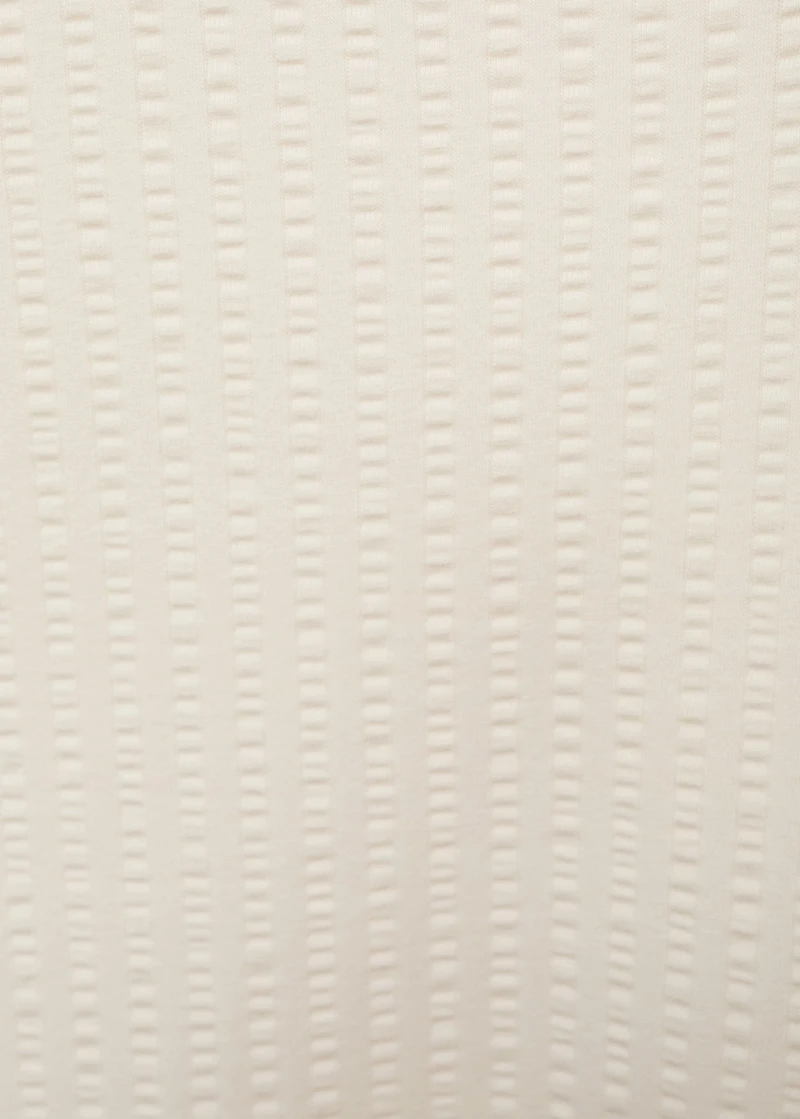 Seersucker cotton polo shirt