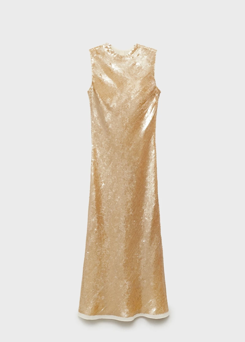 Scoop-back sequin dress