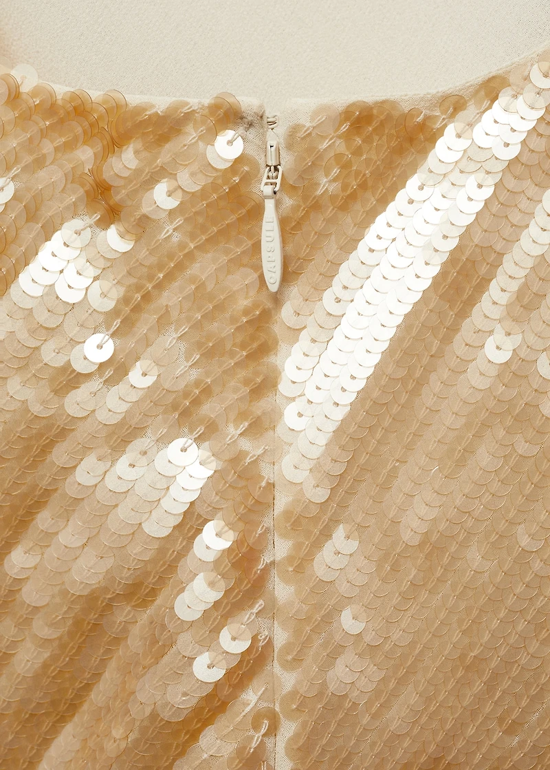 Scoop-back sequin dress