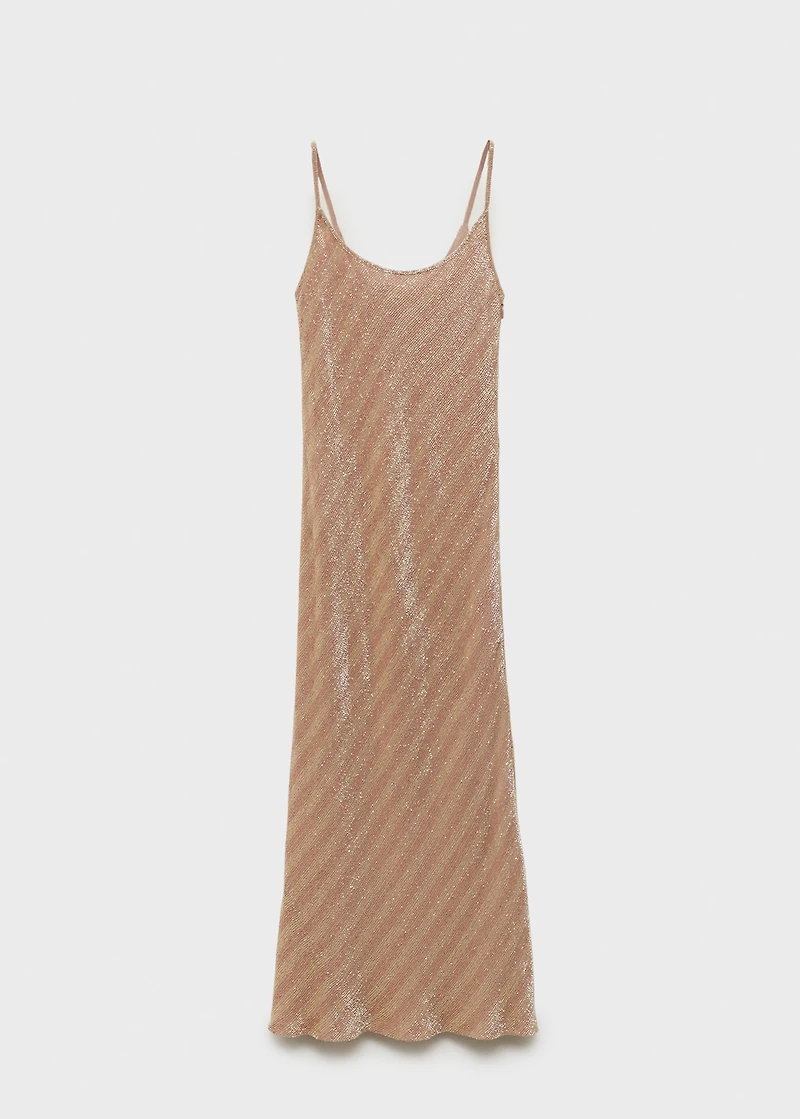 Scoop-back sequin dress