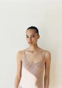 Scoop-back sequin dress