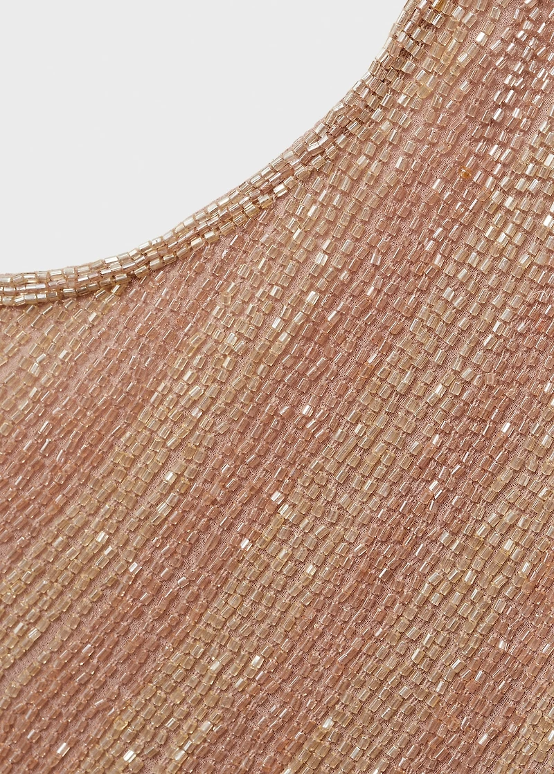 Scoop-back sequin dress