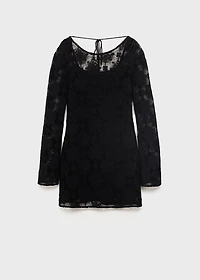 Crochet dress with back neckline