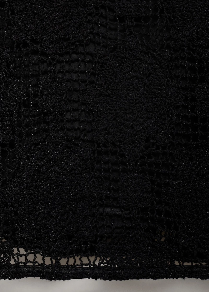 Crochet dress with back neckline