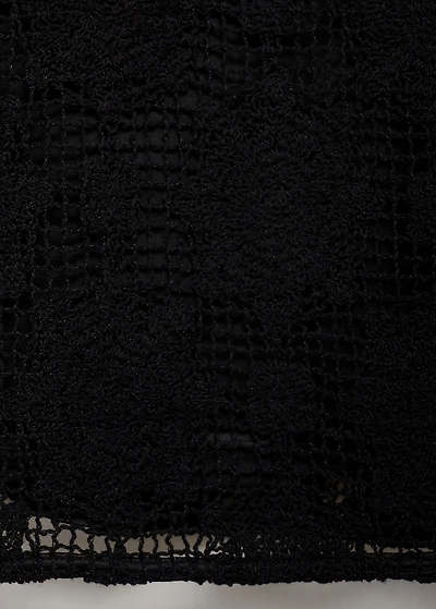 Crochet dress with back neckline