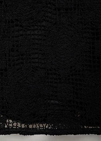 Crochet dress with back neckline