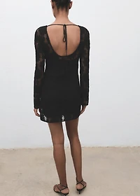 Crochet dress with back neckline