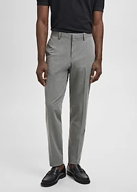 Stretch fabric super slim-fit suit trousers