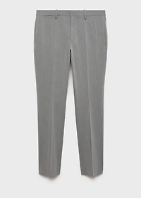 Stretch fabric super slim-fit suit trousers