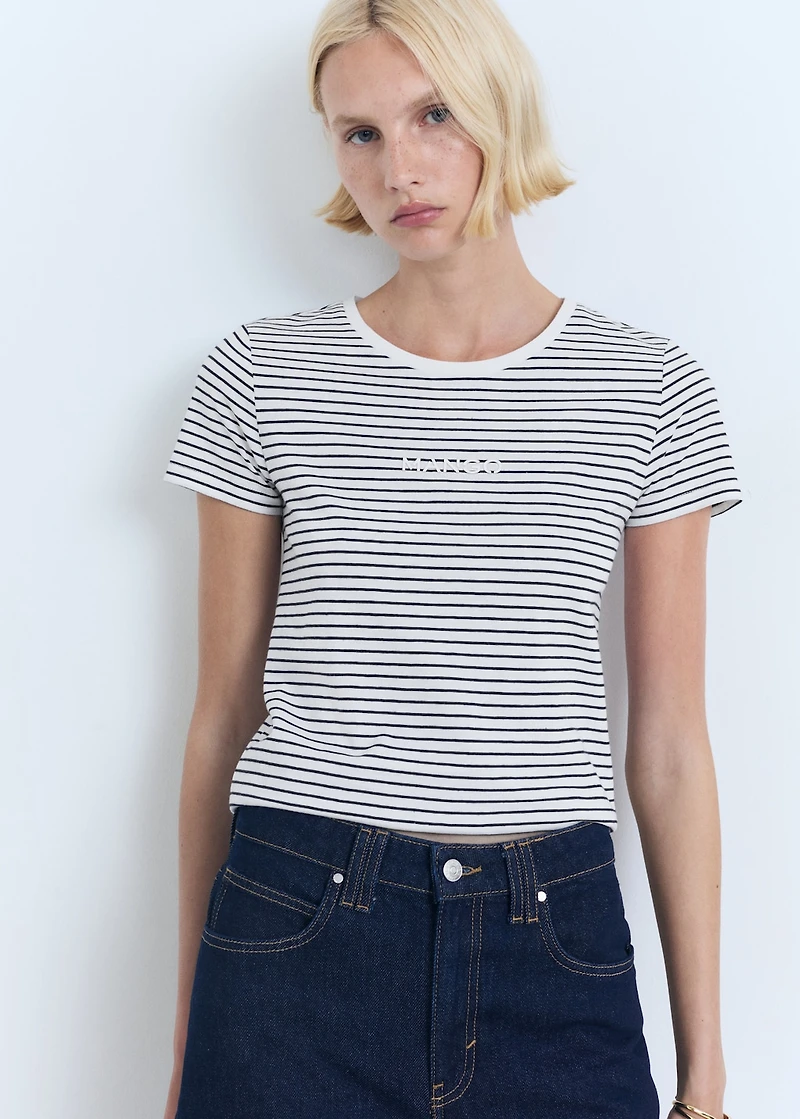 Striped logo T-shirt