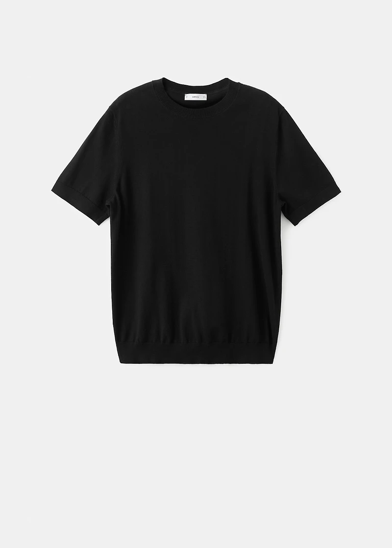 Cotton fine-knit t-shirt