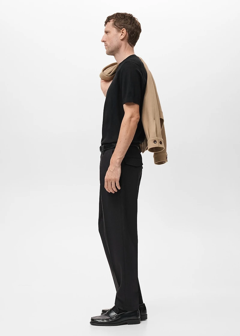 Cotton fine-knit t-shirt