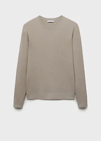 Fine rib-knit cotton sweater