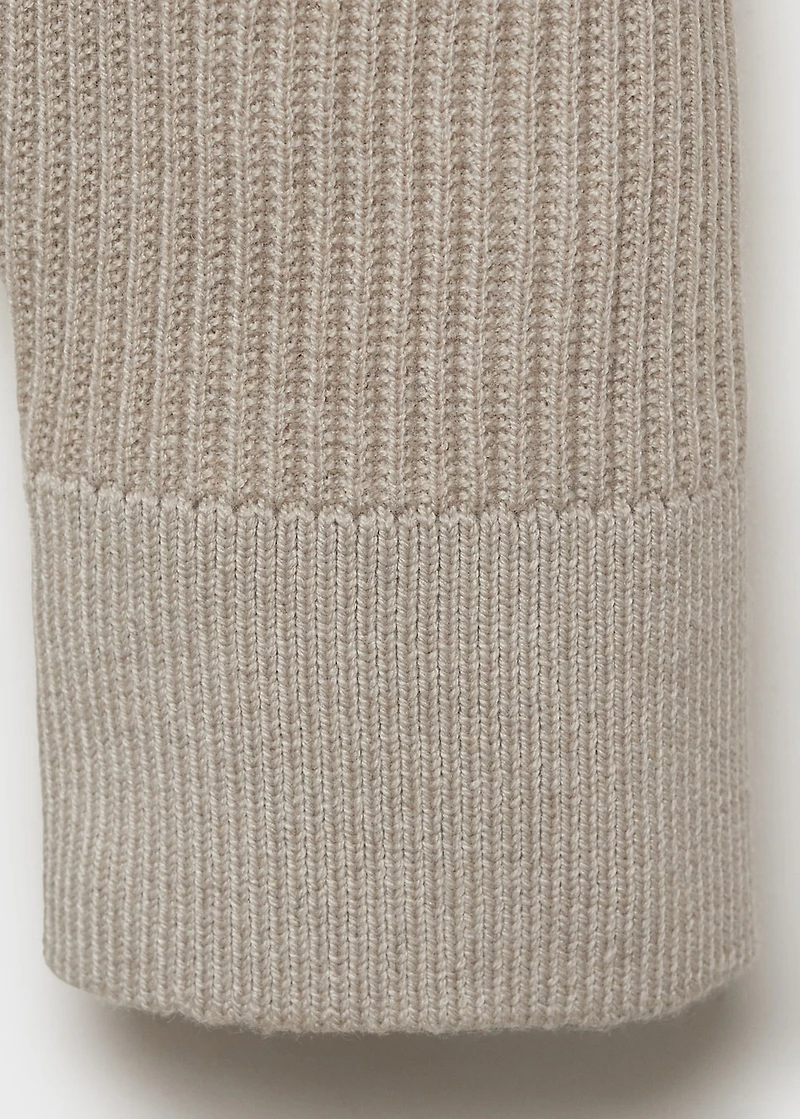 Fine rib-knit cotton sweater