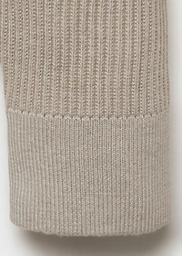 Fine rib-knit cotton sweater