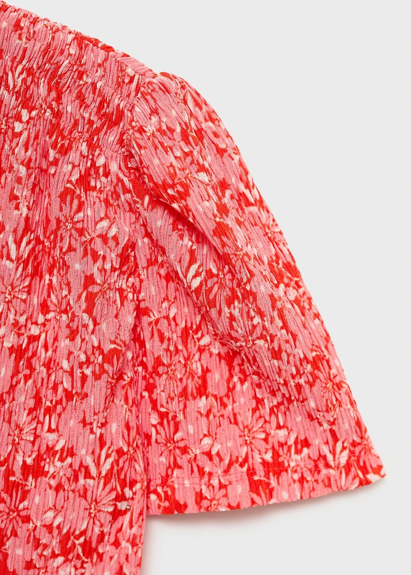 Maternity dress with floral texture