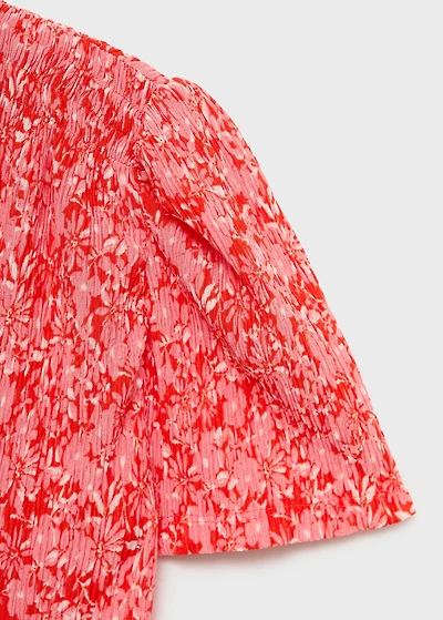 Maternity dress with floral texture