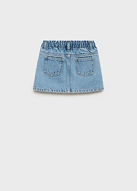 Paperbag denim skirt
