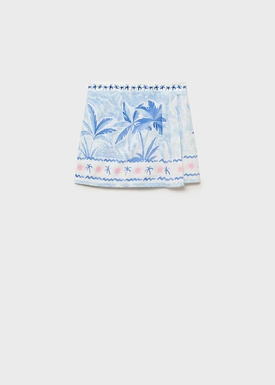 Palm tree print skirt