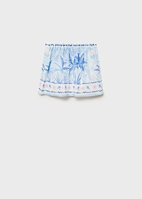 Palm tree print skirt