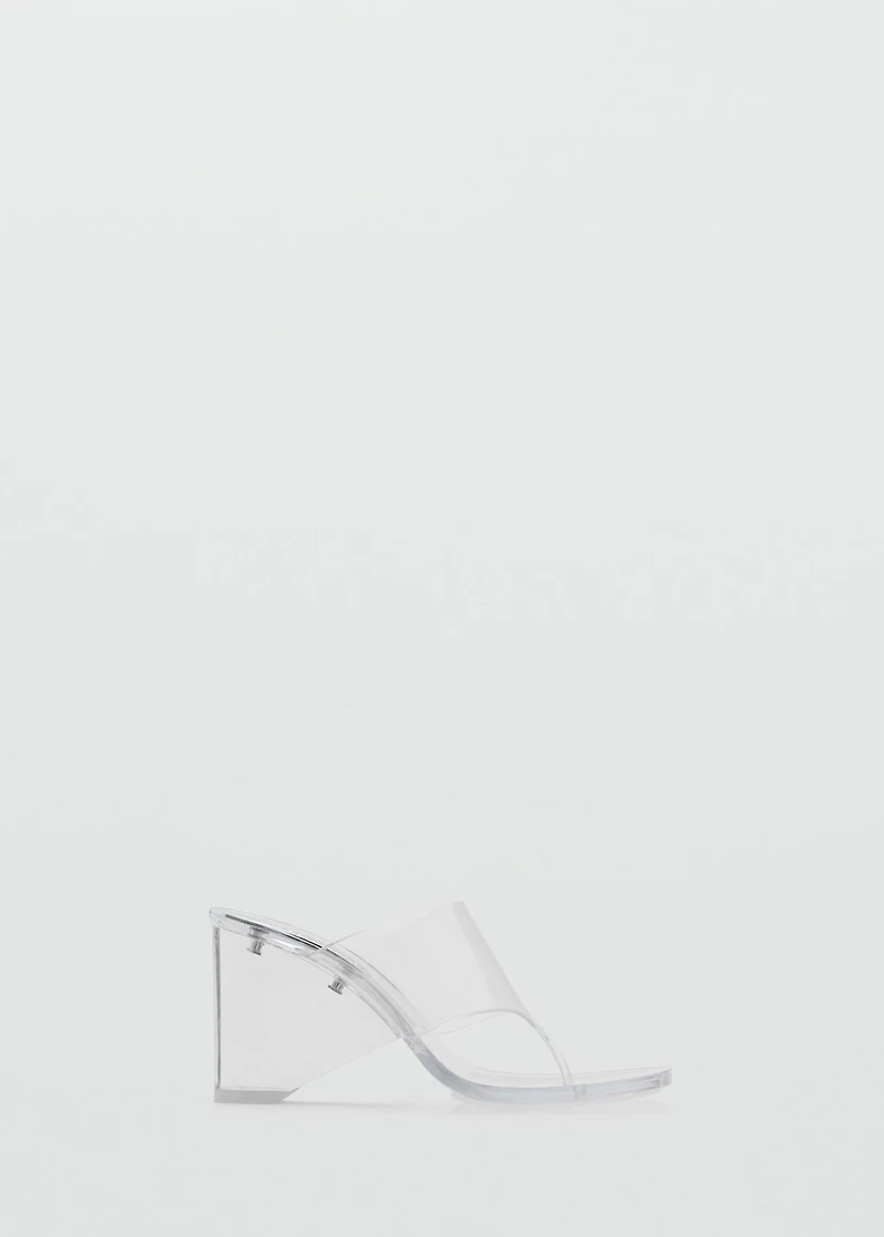 Transparent vinyl wedge sandals