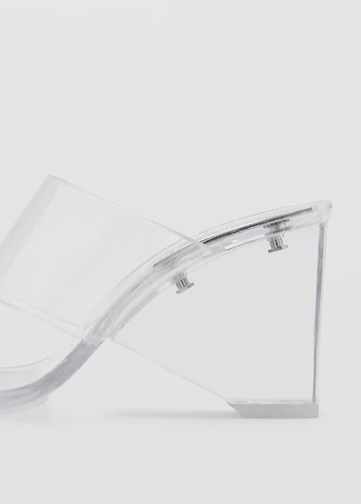 Transparent vinyl wedge sandals