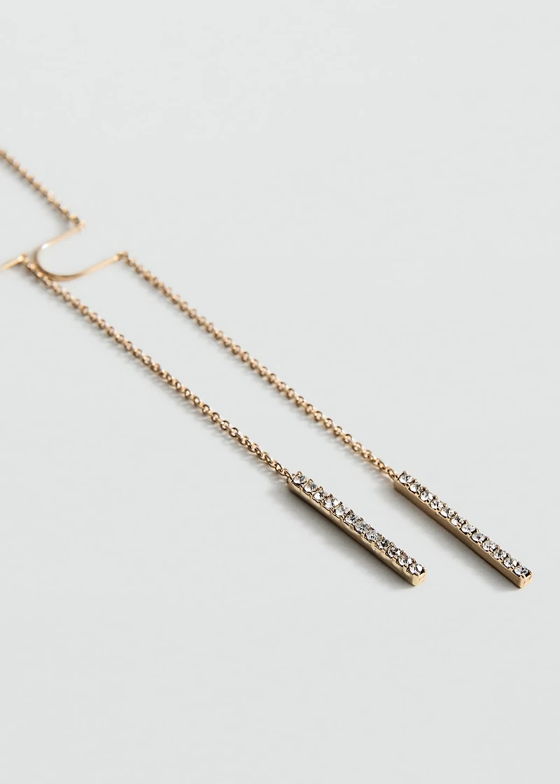 Pendant crystals earrings